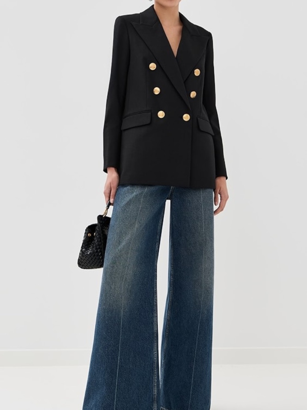 Veronica Beard Rhys Black Dickey Blazer with Gold Buttons Sz 2 NWT $848